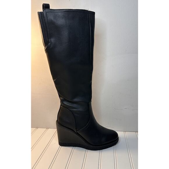 Zodiac Iggy Wedge Tall Boots Black Women's Size 7 NEW IN BOX - Picture 13 of 16